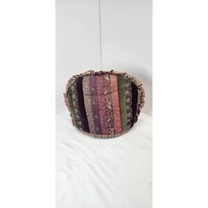 Vintage Crewel Embroidered Tea Cozy Wool Floral Tea Pot Cover Handmade